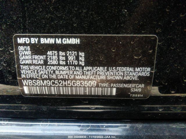 WBS8M9C52H5G83509 BMW M3