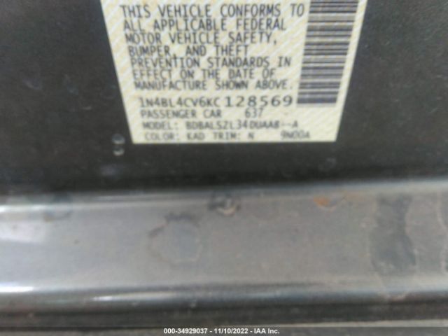 1N4BL4CV6KC128569 Nissan Altima 2.5 Sr