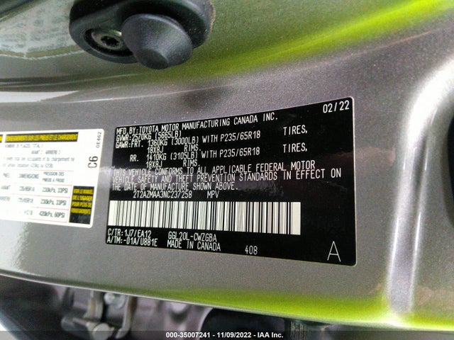 Lexus Rx Rx 350 2022 2T2AZMAA3NC237258 Image 9