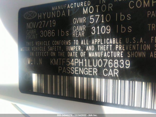 2020 Genesis G90, VIN: KMTF54PH1LU076839