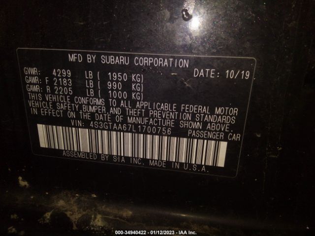 4S3GTAA67L1700756 Subaru Impreza