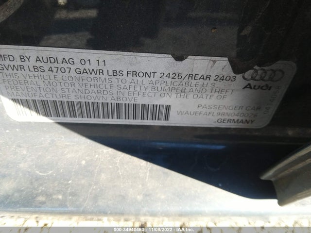 WAUEFAFL9BN040026 Audi A4 2.0t Premium Plus