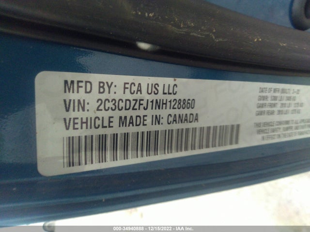 Dodge Challenger R/t Scat Pack 2022 2C3CDZFJ1NH128860 Image 9
