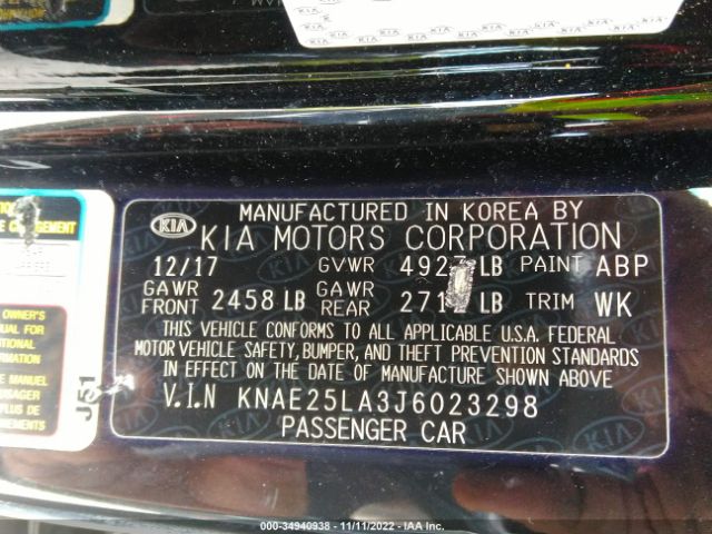 KNAE25LA3J6023298 KIA Stinger Premium