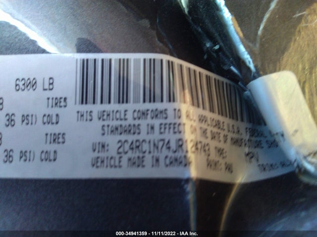 2C4RC1N74JR124743 Chrysler Pacifica Hybrid Limited