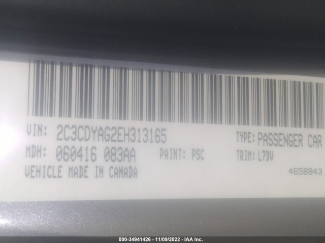 Dodge Challenger Sxt 2014 2C3CDYAG2EH313165 Image 9