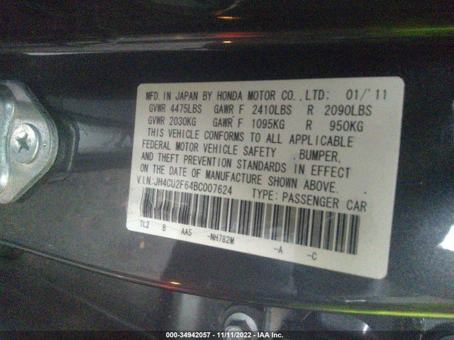Acura TSX 2011 JH4CU2F64BC007624 Image 11