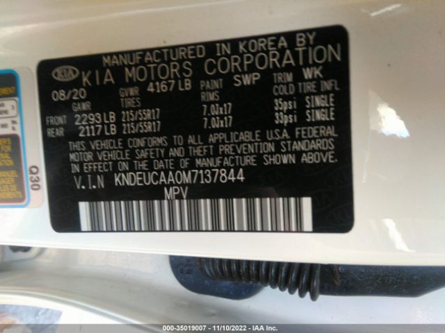 KNDEUCAA0M7137844 KIA SELTOS S