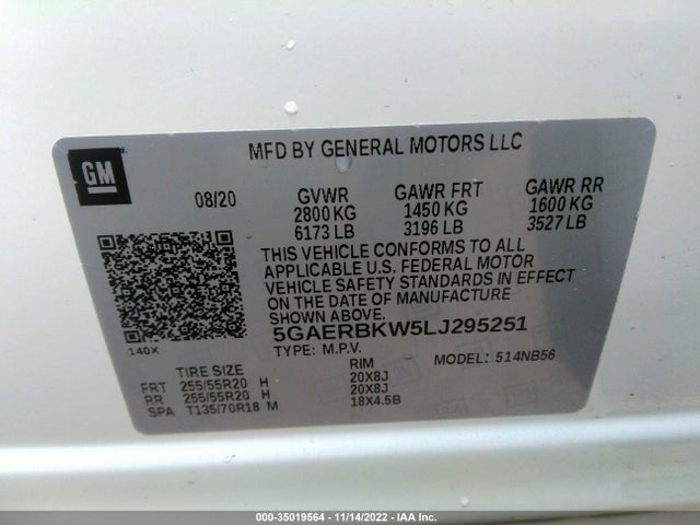 2020 Buick Enclave, VIN: 5GAERBKW5LJ295251