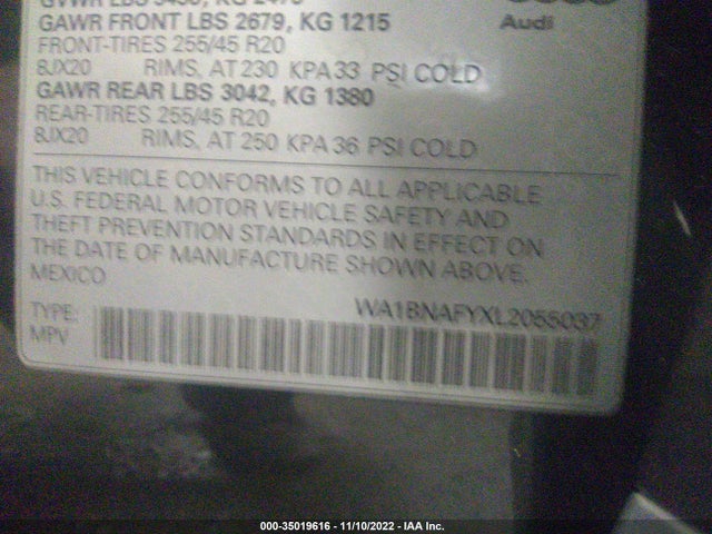 Audi Q5 Premium Plus 2020 WA1BNAFYXL2055037 Image 9