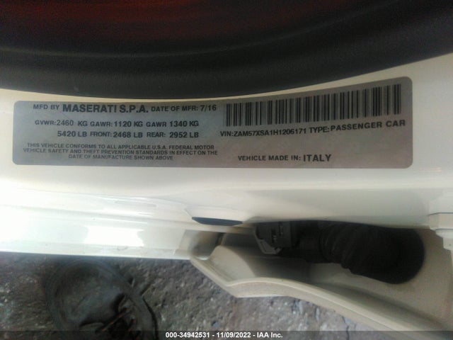 ZAM57XSA1H1206171 Maserati Ghibli