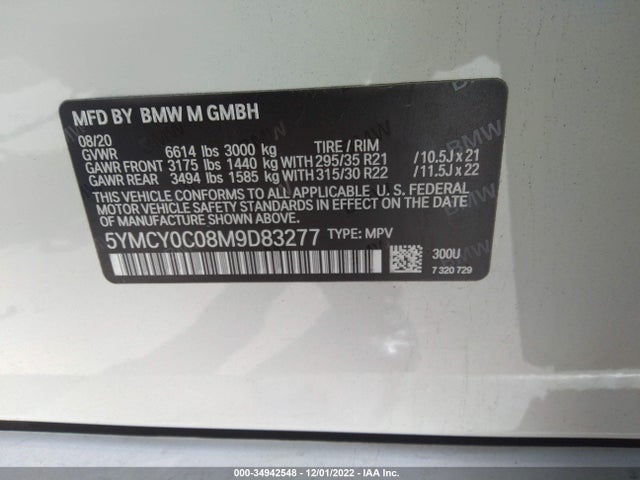 BMW X6 M 2021 5YMCY0C08M9D83277 Image 14