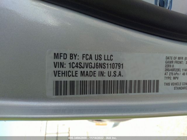 1C4SJVGJ6NS110791 Jeep Grand Wagoneer Series Iii