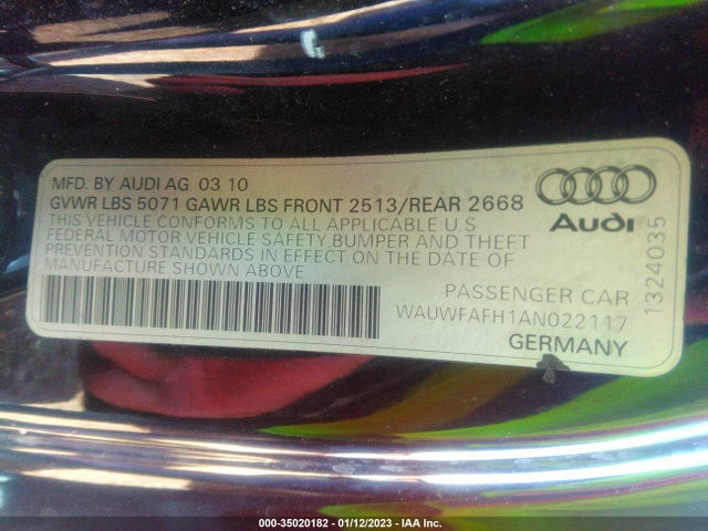 WAUWFAFH1AN022117 Audi A5 Prestige