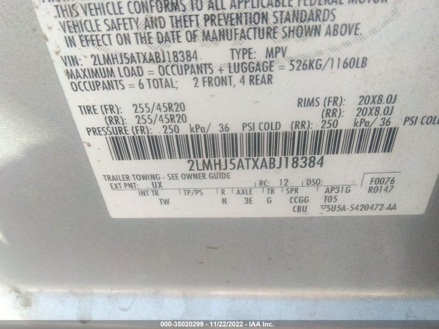 Lincoln Mkt W/ecoboost 2010 2LMHJ5ATXABJ18384 Image 10