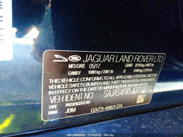 2018 Jaguar XE, VIN: SAJAS4FX5JCP20230