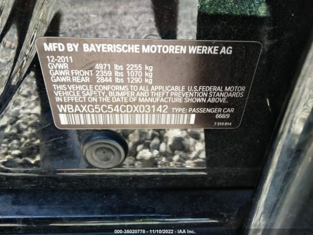 WBAXG5C54CDX03142 BMW 5 Series 528i