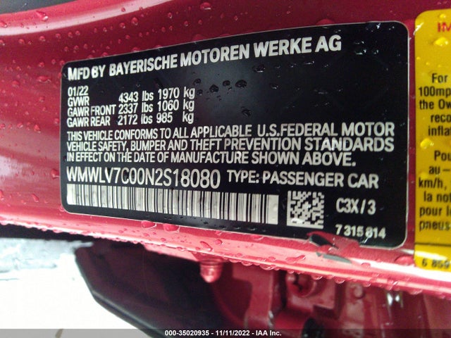 2022 Mini Clubman, VIN: WMWLV7C00N2S18080