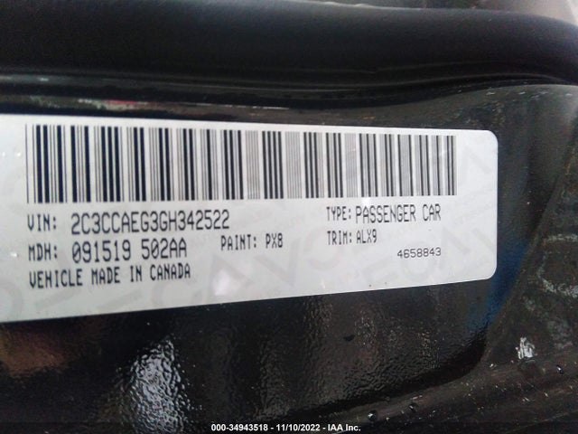 Chrysler 300 300c 2016 2C3CCAEG3GH342522 Image 10