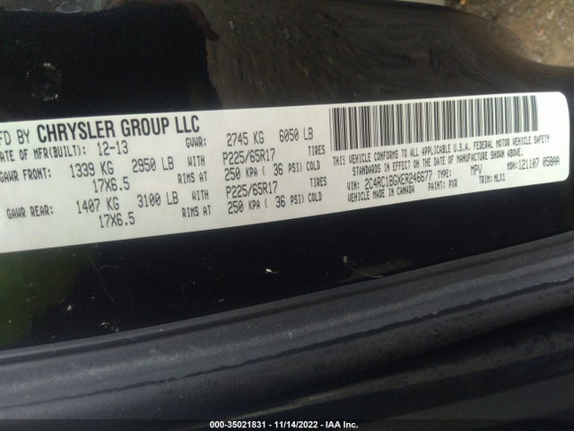 2C4RC1BGXER246677 Chrysler Town & Country Touring