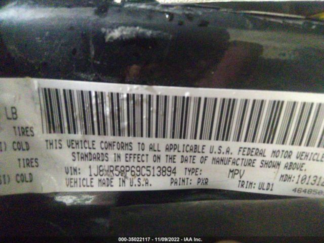 1J8HR58P69C513894 Jeep Grand Cherokee Limited
