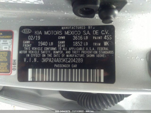 3KPA24AB5KE204289 KIA RIO LX