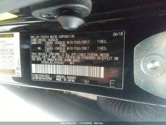 2018 Toyota 4Runner, VIN: JTEBU5JR2J5596462