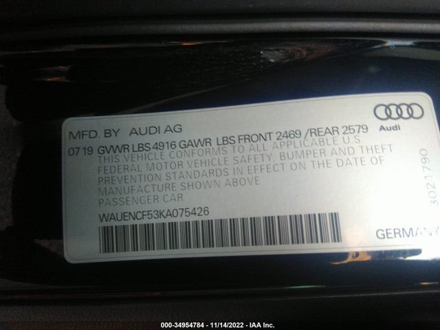 Audi A5 Sportback Premium Plus 2019 WAUENCF53KA075426 Image 9