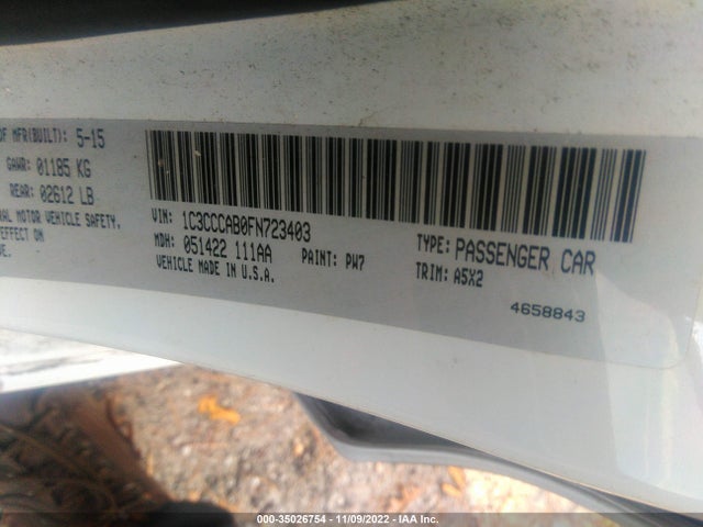 Chrysler 200 Limited 2015 1C3CCCAB0FN723403 Image 10