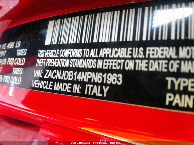 2022 Jeep Renegade, VIN: ZACNJDB14NPN61963