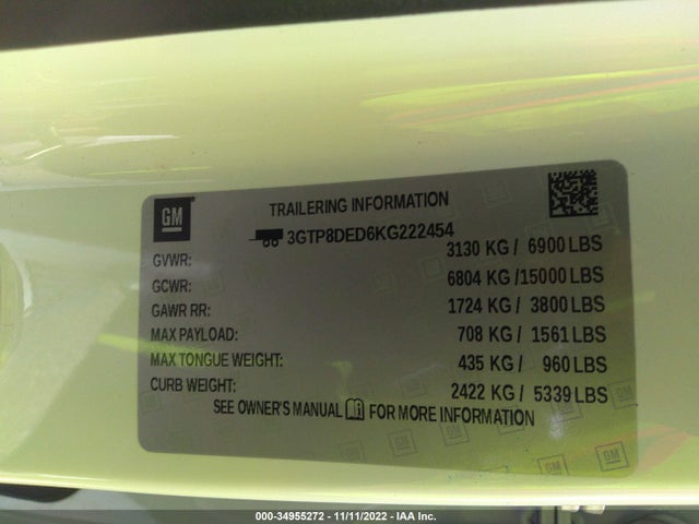 GMC Sierra 1500 Slt 2019 3GTP8DED6KG222454 Image 9
