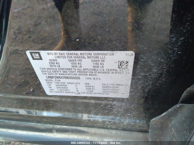 2021 Buick Envision, VIN: LRBFZNR47MD055903