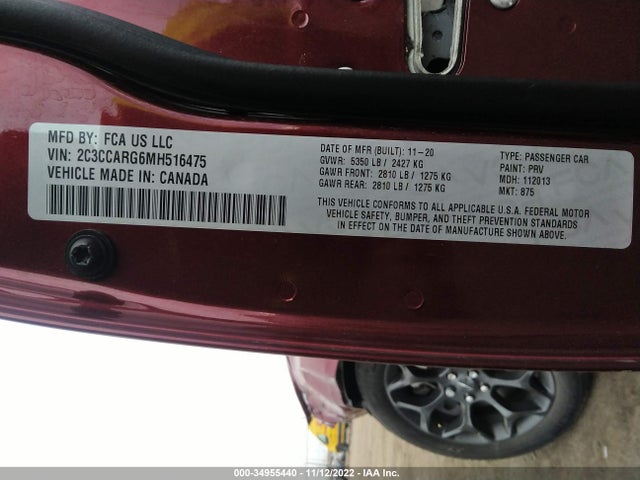 2021 Chrysler 300, VIN: 2C3CCARG6MH516475