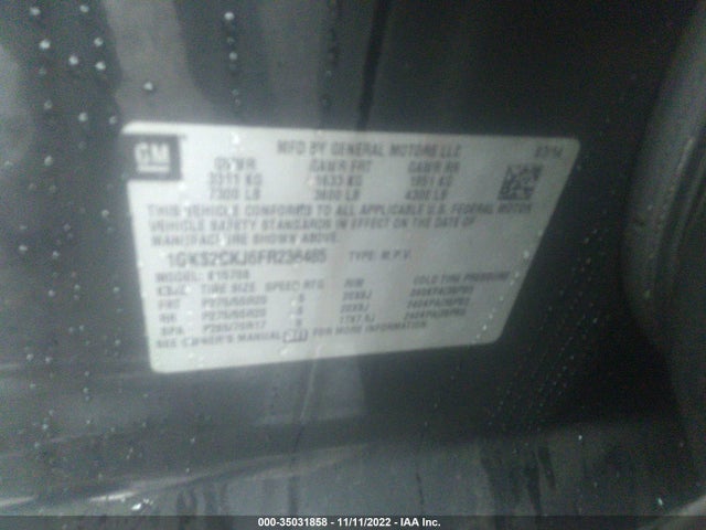 GMC YUKON DENALI 2015 1GKS2CKJ6FR238485 Image 9