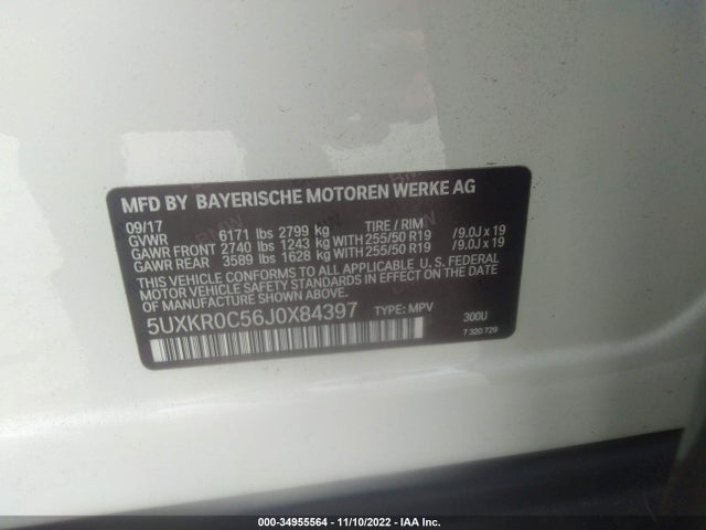 BMW X5 Xdrive35i 2018 5UXKR0C56J0X84397 Image 9