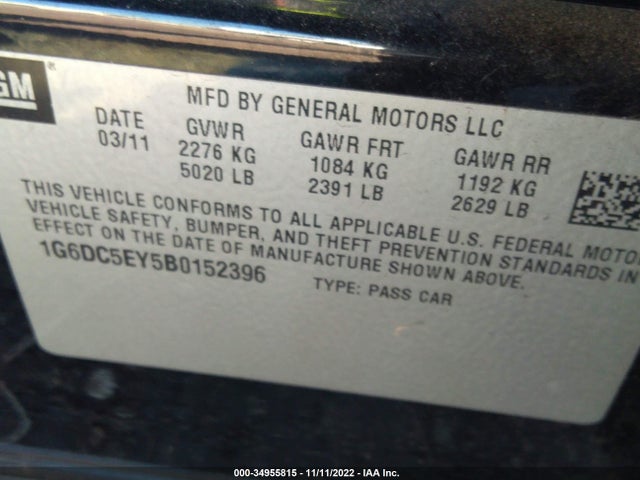 Cadillac CTS SEDAN 2011 1G6DC5EY5B0152396 Image 9