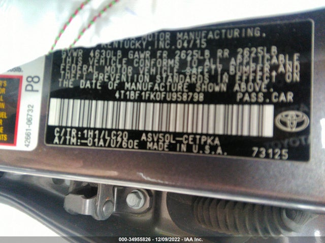 2015 Toyota Camry, VIN: 4T1BF1FK0FU958798