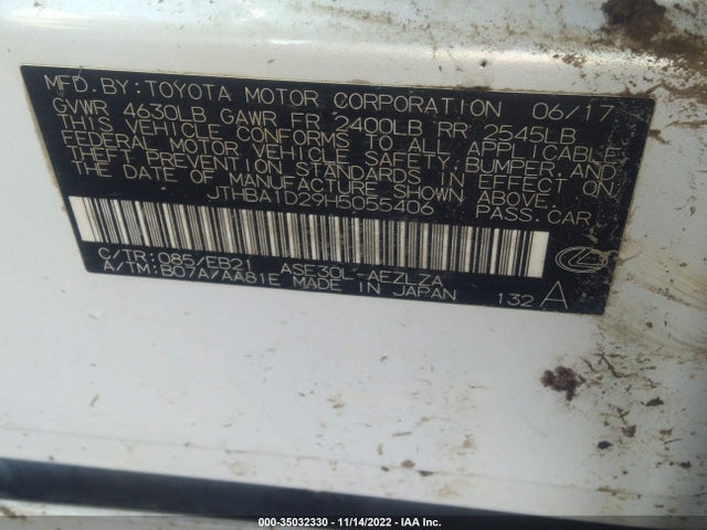 JTHBA1D29H5055406 Lexus Is Is Turbo