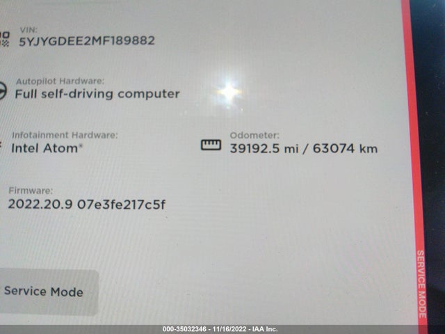 Tesla Model Y Long Range 2021 5YJYGDEE2MF189882 Image 7