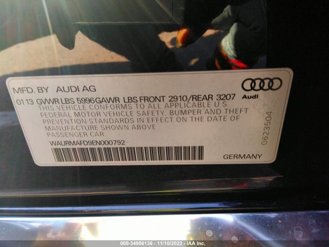 2014 Audi A8, VIN: WAURMAFD9EN000792