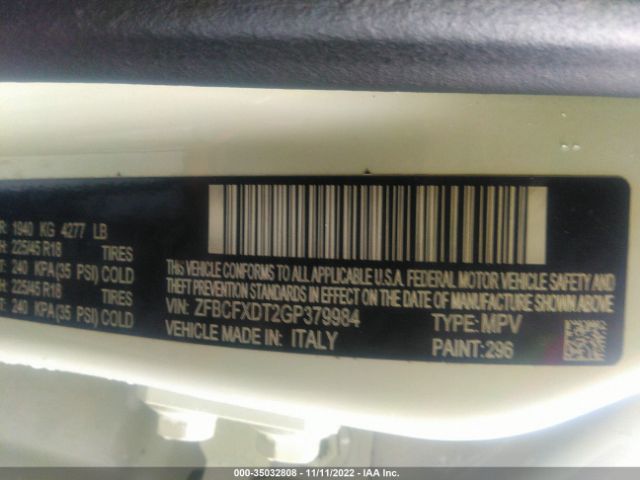 ZFBCFXDT2GP379984 Fiat 500x Lounge