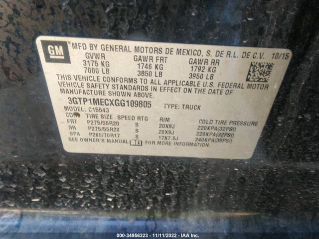 GMC Sierra 1500 Sle 2016 3GTP1MECXGG109805 Image 14