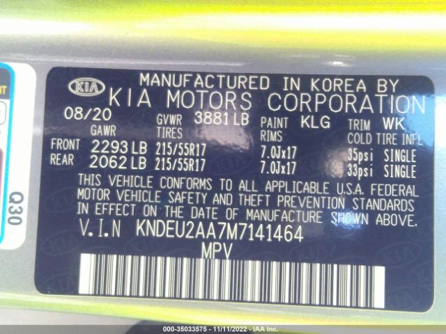 KNDEU2AA7M7141464 KIA SELTOS S