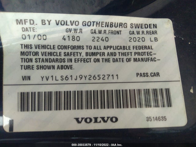 Volvo S70 2000 YV1LS61J9Y2652711 Image 10