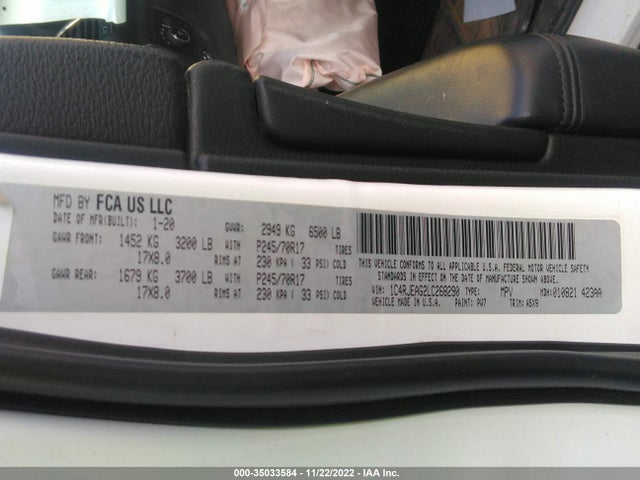 1C4RJEAG2LC268290 Jeep Grand Cherokee Laredo