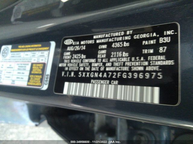 5XXGN4A72FG396975 KIA OPTIMA EX