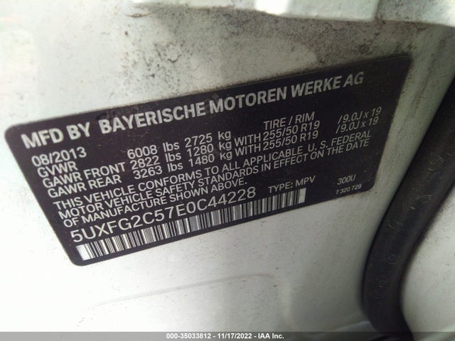 BMW X6 Xdrive35i 2014 5UXFG2C57E0C44228 Image 10