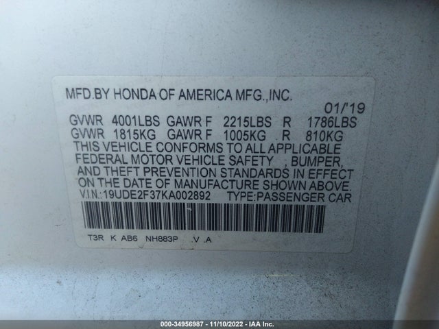 Acura ILX 2019 19UDE2F37KA002892 Image 9