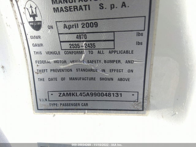 ZAMKL45A990048131 Maserati Granturismo
