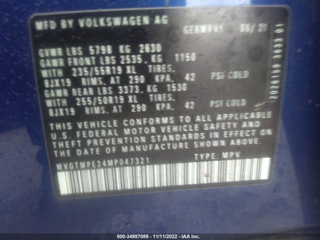 Volkswagen ID.4 PRO S 2021 WVGTMPE24MP047321 Image 10